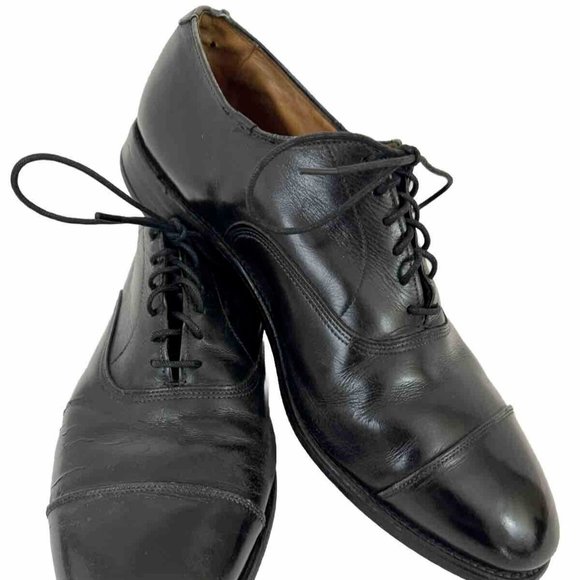 Allen Edmonds Park Avenue Cap Toe 5615 Black Leather Oxford Shoes